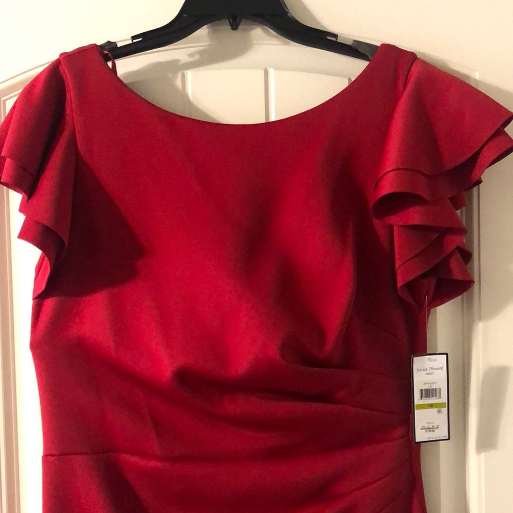 Red evening gown